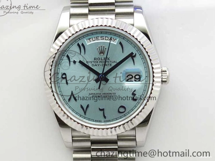 Bracelet Dial Fluted A2813 Markers Day SS Date 40mm Maker Bezel Best On SS Edition BP Arabic Blue 0727